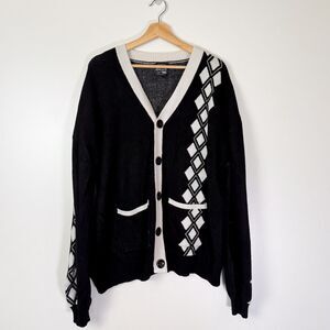 Steady Hands Tokyo Revengers Draken Cardigan Sweater Unisex XXL Knit Black White